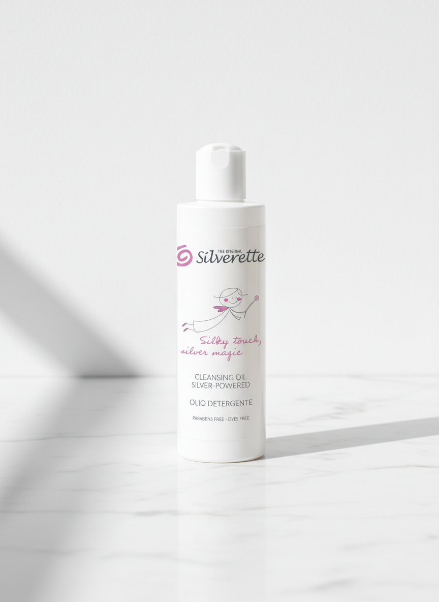 Silverette Silver-Powered Cleansing Oil 200ml, gentle nourishing cleanser